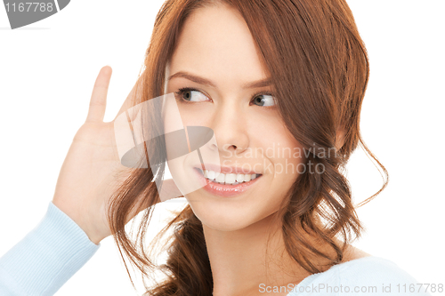 Image of woman listening gossip