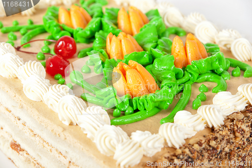 Image of cream cherry cake