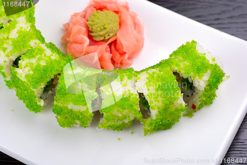 Image of sushi rolls