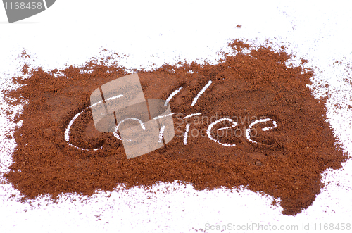 Image of milled coffee sign