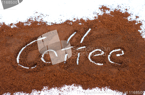 Image of milled coffee sign