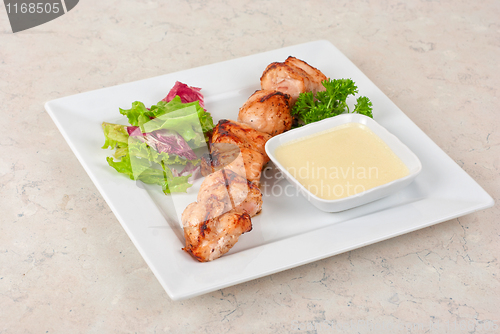 Image of Grilled chicken kebab