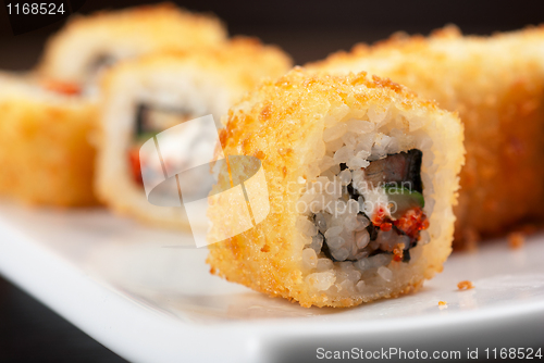 Image of sushi rolls