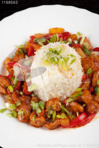 Image of Pork meat and japanese rice