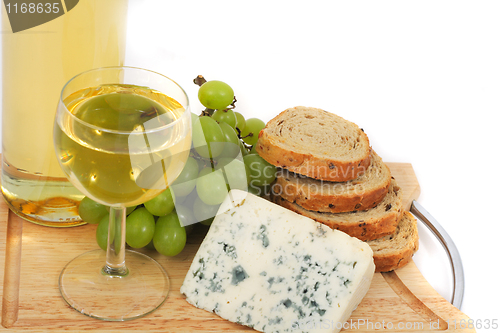 Image of wine and cheese