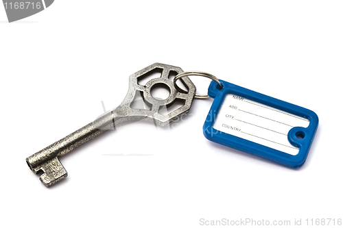 Image of Blank tag and old key