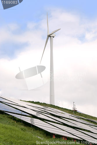 Image of solar and wind power