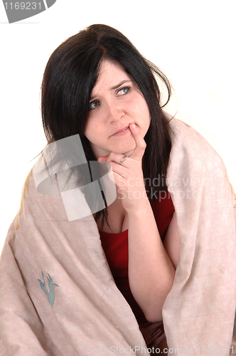 Image of Woman thinking.