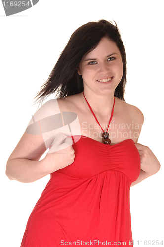 Image of Girl with blowing hair.