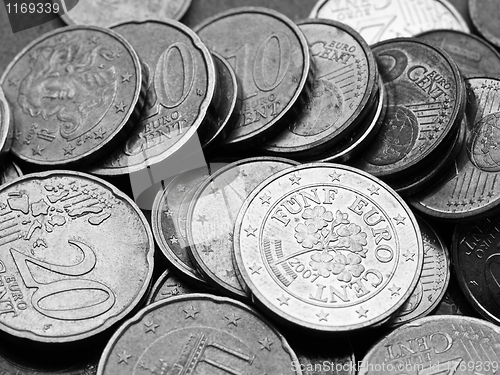 Image of Euro coins background