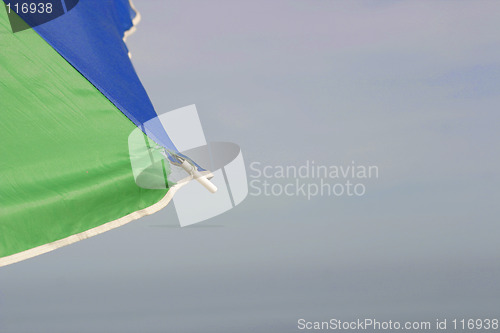 Image of abstract blue and green parasol