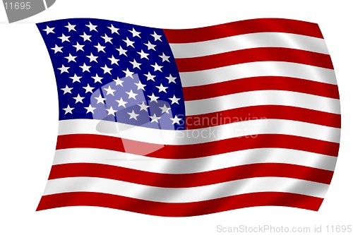 Image of american usa flag waving