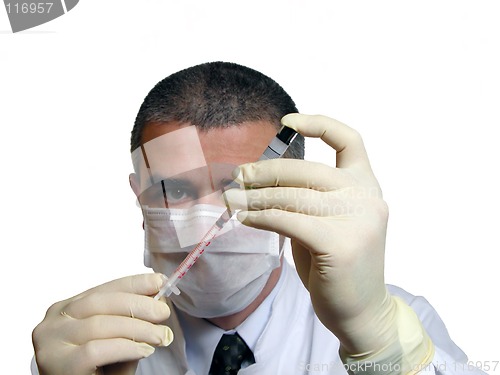 Image of Doc filling a syringe