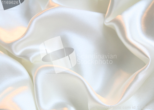 Image of Smooth elegant white silk as background