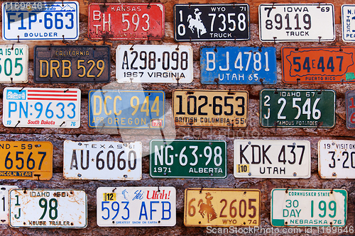 Image of Old license plates