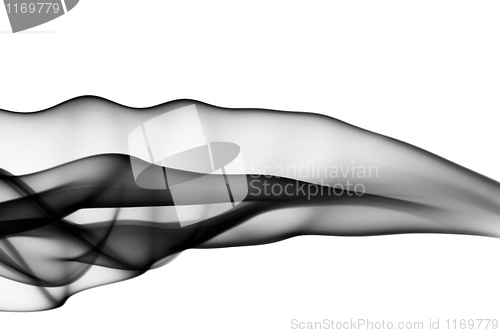 Image of Abstraction: black fume shape on white