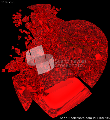 Image of Broken crystal Heart: unrequited love
