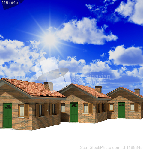 Image of house and blue sky