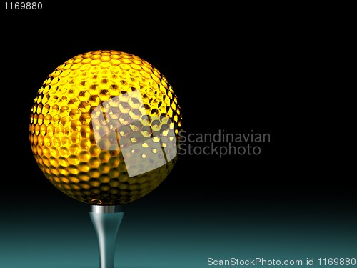 Image of gold golf ball