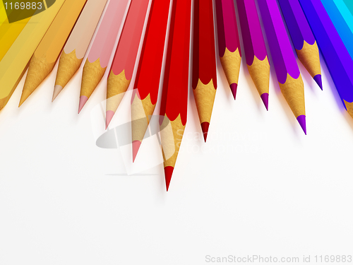 Image of raibow pencil background