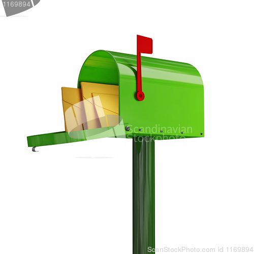Image of green mailbox