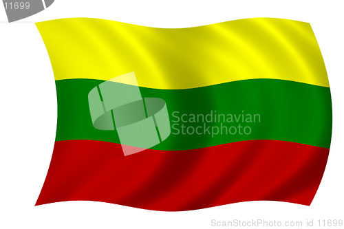 Image of waving flag of lithuania