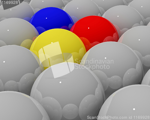 Image of color in the gray