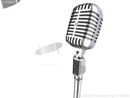 Image of 3d vintage microphone