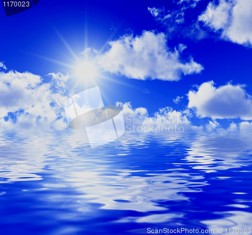 Image of blue sky background