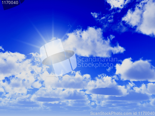 Image of blue sky background