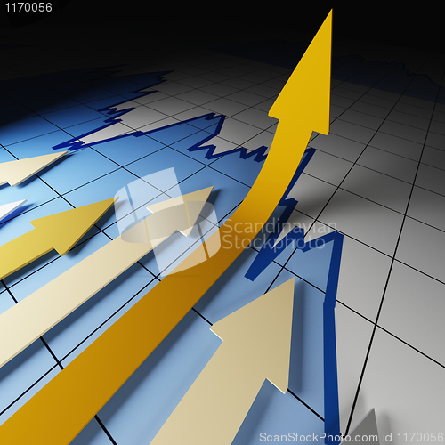 Image of financial stat arrows