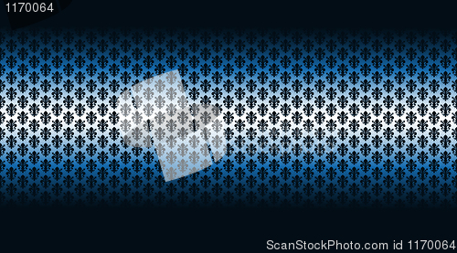 Image of pattern floral blue background