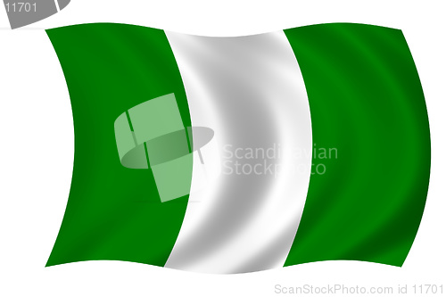 Image of waving flag of nigeria