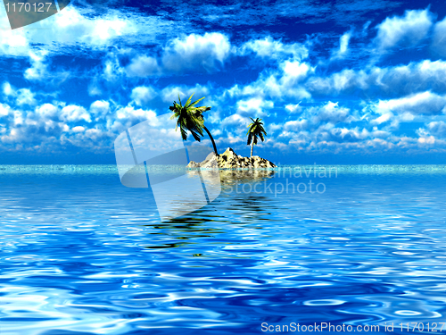 Image of lonely Tropical island 