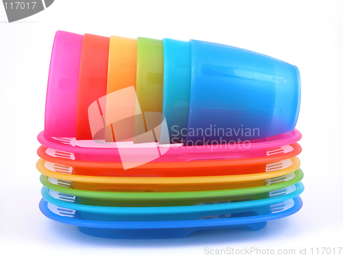 Image of plastic cups and plates