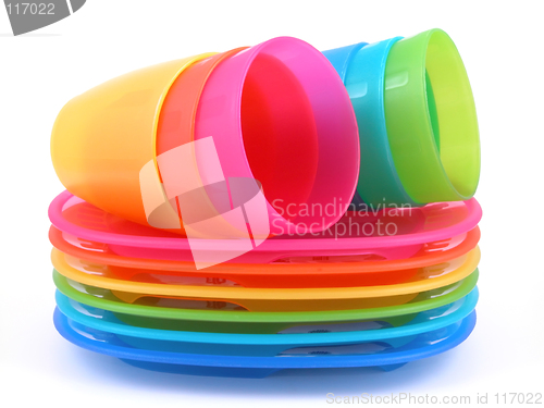 Image of plastic cups and plates
