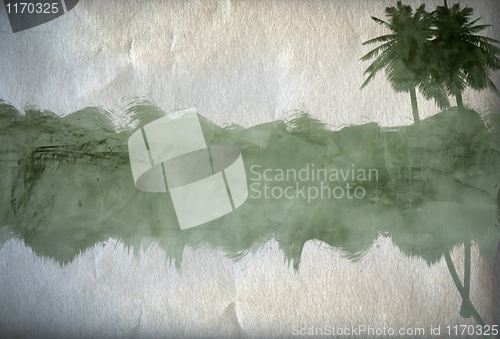 Image of Paper background with palm 