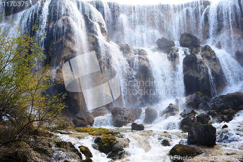 Image of Waterfall landscape of China Jiuzhaigou