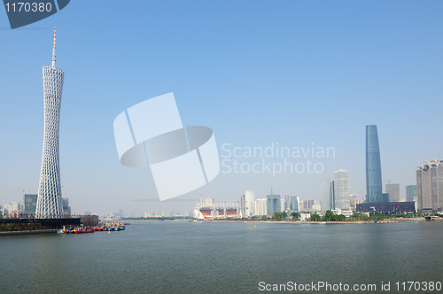 Image of Guanghzou city and Zhujiang river