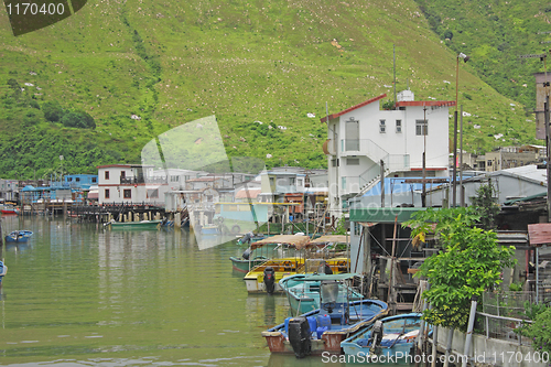 Image of Tai O fishing village with stilt house in Hong Kong 