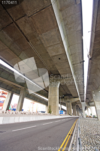 Image of highway under the bridge