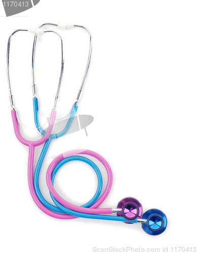 Image of pink and blue stethoscopes