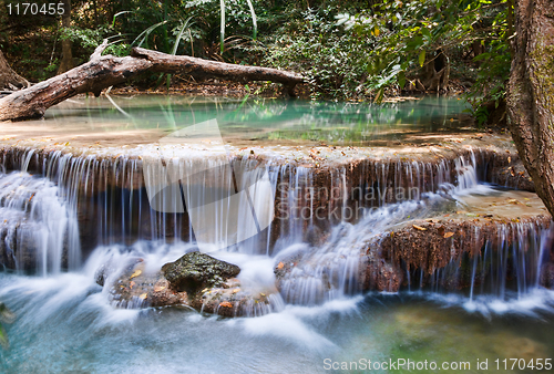 Image of beautiful waterfall cascades