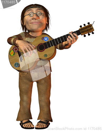 Image of Hippie with a guitar