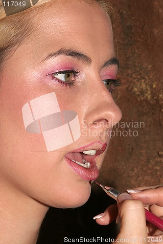 Image of Wedding Bride doing her own makeup
