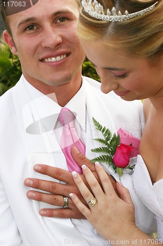 Image of Wedding Couple with rings