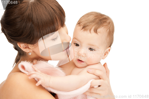 Image of happy mother with adorable baby