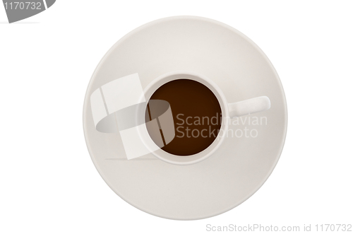 Image of Top view of coffee cup