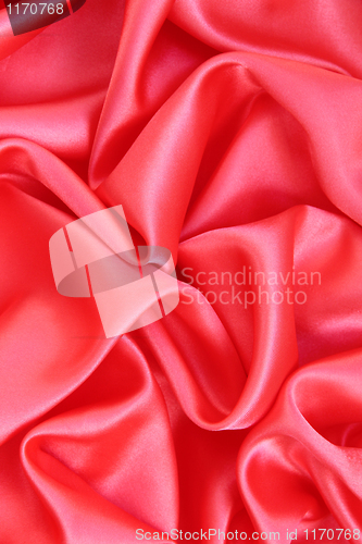 Image of Smooth Red Silk as background 