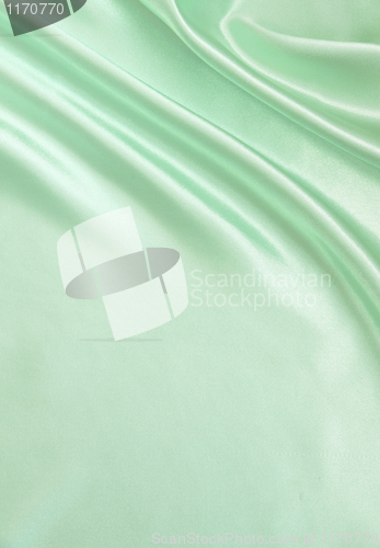 Image of Smooth elegant green silk 